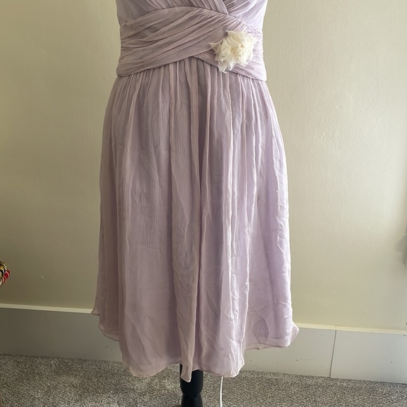 Melissa Sweet Lilac Purple Chiffon Sleeveless Formal Dress Knee Length SZ 8 - Picture 4 of 9